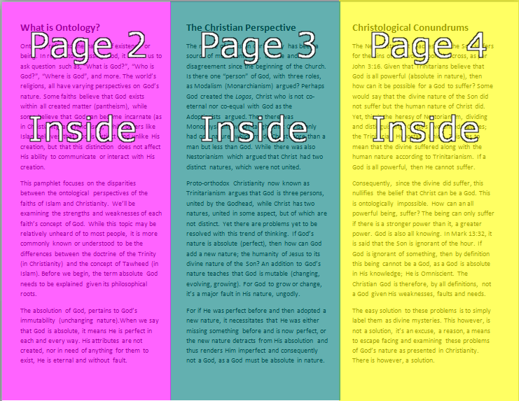 Pamphlet Order Inside