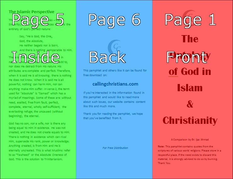 Pamphlet Order Outside