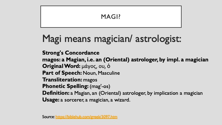 Magi Meaning in Strong's Lexicon